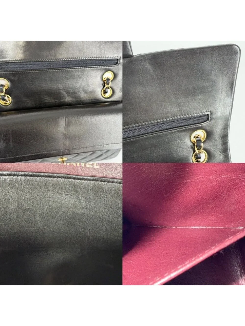 Chanel Shoulder Bag Quilted 25 Double Chain CC Logo Flap Crossbody Lambskin
